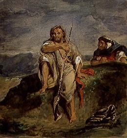 Arab hunter de Ferdinand Victor Eugène Delacroix