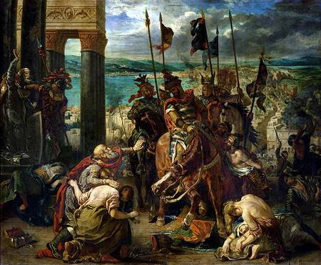 The Crusaders' entry into Constantinople, 12th April 1204 de Ferdinand Victor Eugène Delacroix