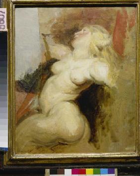 Copy of a naked woman figure from the Medici cycle