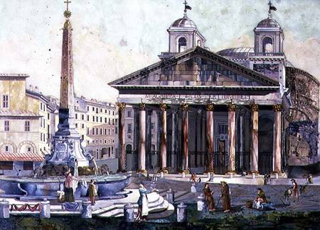 View of the Pantheon, Rome de Ferdinando Pattini