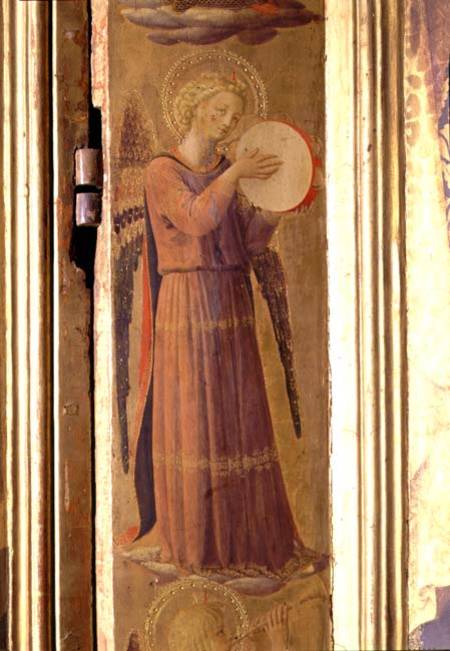 Angel Playing a Tambourine, detail from the Linaiuoli Triptych de Fra Beato Angelico