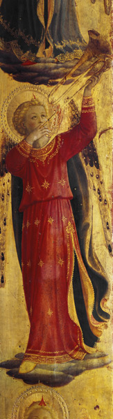 Angel Playing a Trumpet, detail from the Linaiuoli Triptych de Fra Beato Angelico