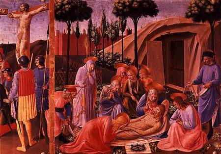 The Deposition, detail from panel four of the Silver Treasury of Santissima Annunziata de Fra Beato Angelico