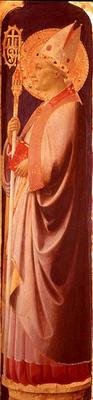 St. Augustine, pilaster from the reverse of the right-hand side panel of Santa Trinita Altarpiece, c de Fra Beato Angelico