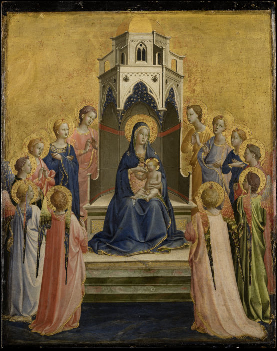 Madonna and Child Enthroned and Twelve Angels de Fra Beato Angelico
