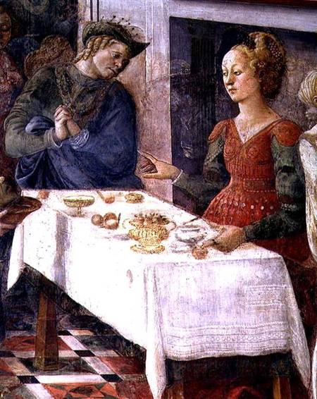 The Feast of Herod; detail depicting Herodius from the fresco cycle The Lives of SS. Stephen and Joh de Fra Filippo Lippi