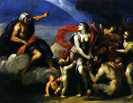 Jupiter and Pandora de Francesco Albani