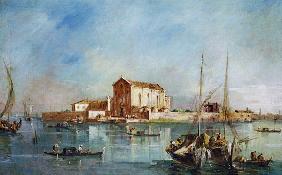 The Island of San Cristoforo della Pace, Murano (oil on canvas)