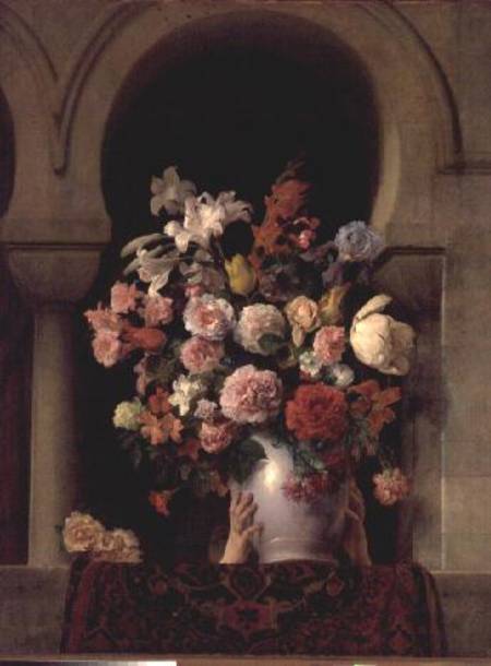 Vase of flowers in the window de Francesco Hayez