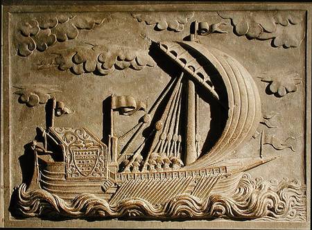 Detail of a Venetian warship from the Mausoleum of Girolamo Michiel de Francesco Segala