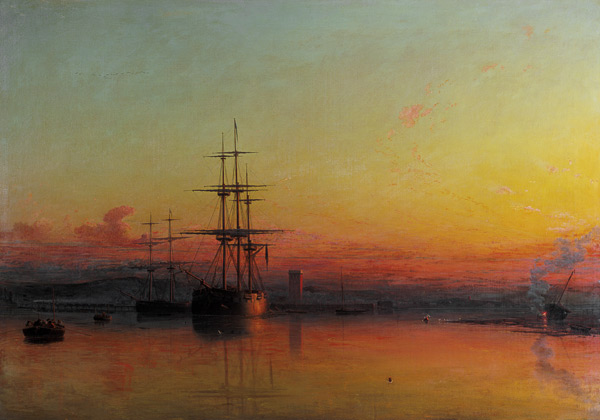 Dead Calm - Sunset at the Bight of Exmouth de Francis Danby