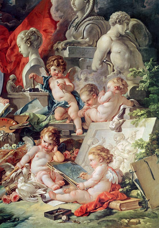 Genius Teaching the Arts de François Boucher