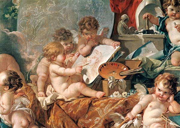 Genius Teaching the Arts de François Boucher