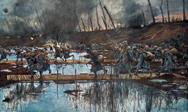 The Battle of the Yser in 1914 de François Flameng