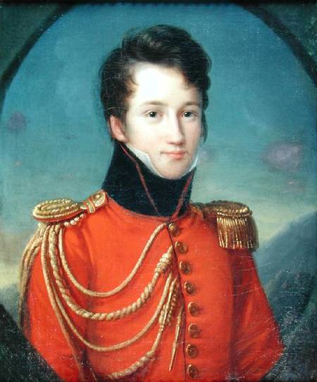 Portrait of Alfred de Vigny (1797-1863) de Francois Josephe Kinson
