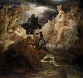 Ossian wakes the spirits on the shore of the Lora