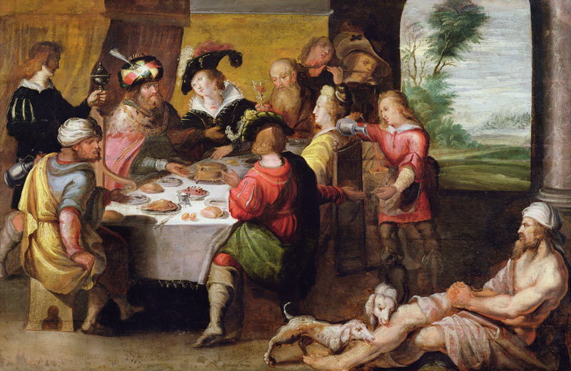 The Parable of the Rich Man and Lazarus de Frans Francken d. J.