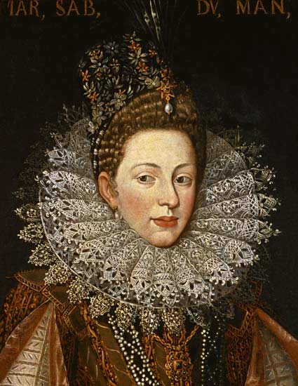 Portrait of Margaret Gonzaga, Duchess of Savoy de Frans II Pourbus