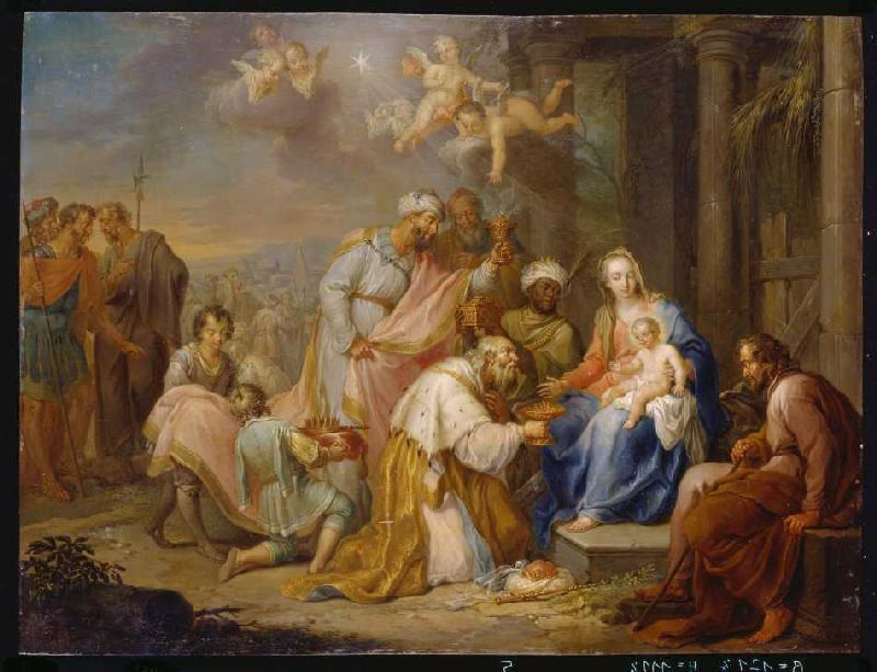 The adoration of the kings de Franz Christoph Jannek