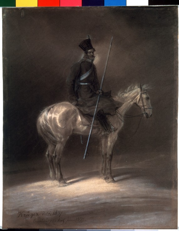 Cossack on horseback de Franz Krüger