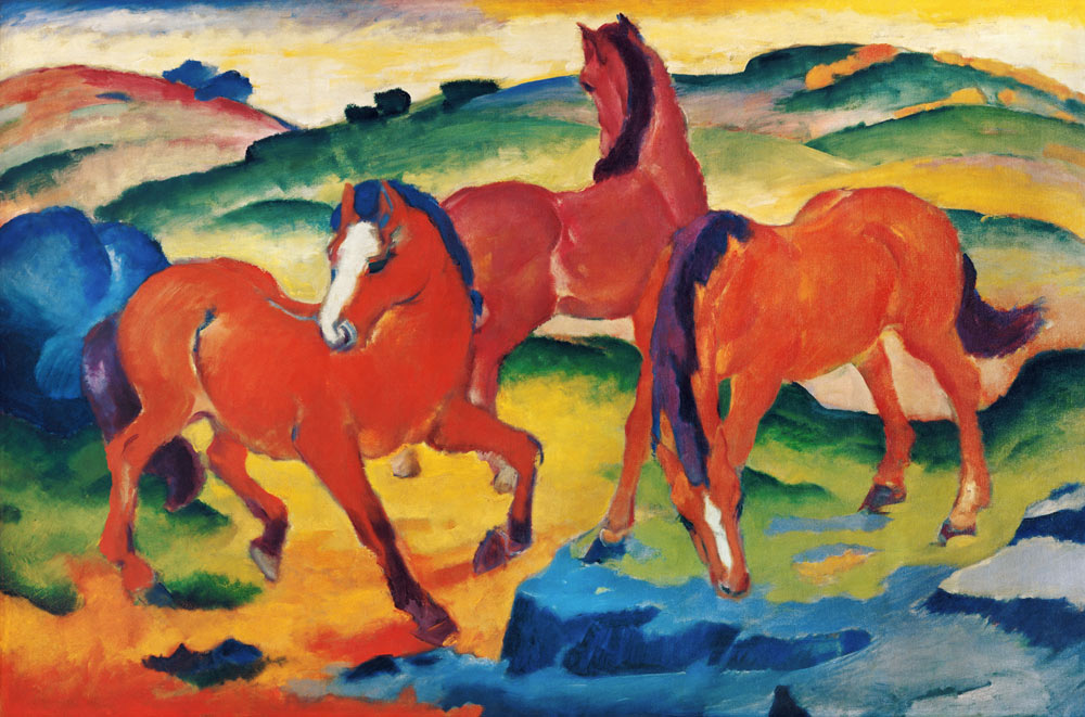 Caballos Rojos de Franz Marc