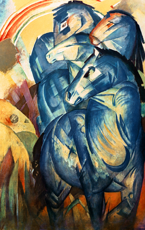 La torre de caballos azules de Franz Marc