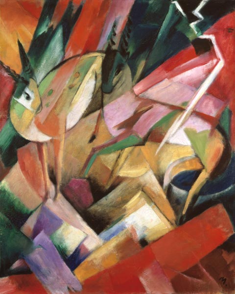 Mountain goats de Franz Marc