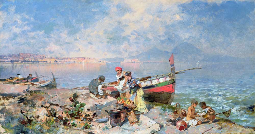 Bay of Naples (panel) de Franz Richard Unterberger