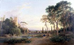 Extensive Garden Scene in the Bay of Naples