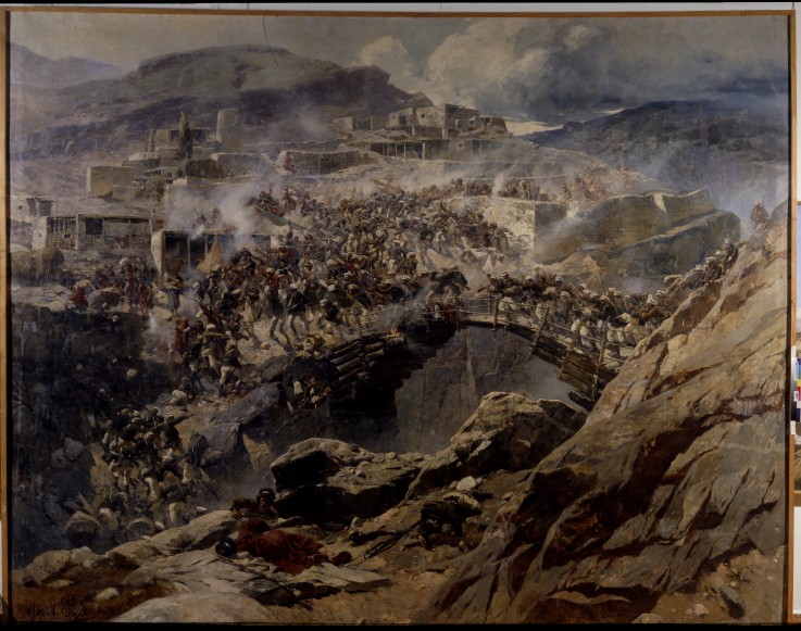 The siege of Akhoulgo de Franz Roubaud