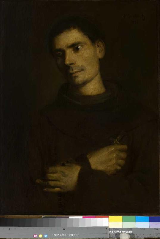 Bildnis eines Franziskanermönchs de Franz von Lenbach
