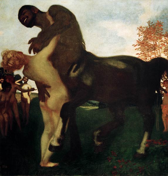 F.v.Stuck / Centaur and Nymph / 1895. de Franz von Stuck