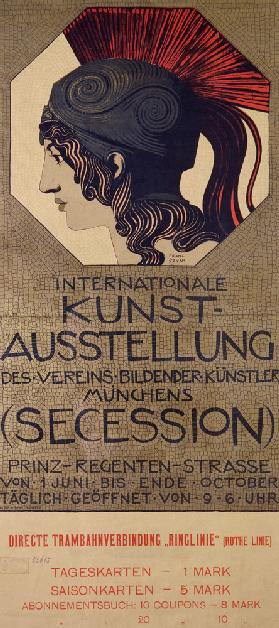 F.v.Stuck / Plakat Int. Kunstausstellung