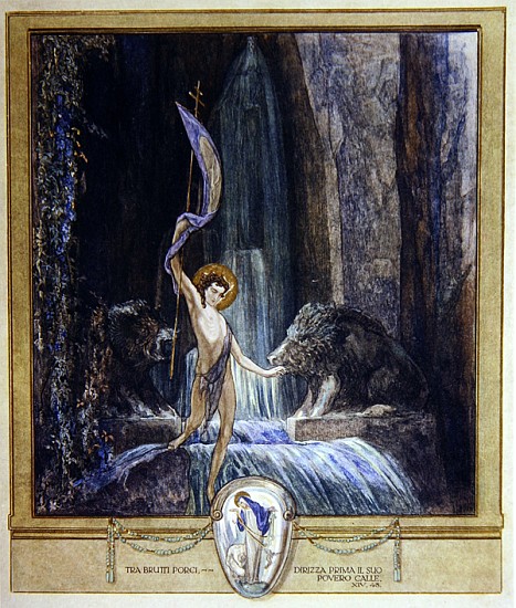 Illustration from Dante''s ''Divine Comedy'', Purgatory, Canto XIV: 45 de Franz von (Choisy Le Conin) Bayros