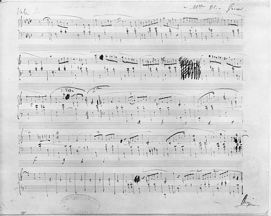 Ms.117, Waltz in F minor, Opus 70, Number 2, dedicated to Elise Gavard de Frederic Chopin