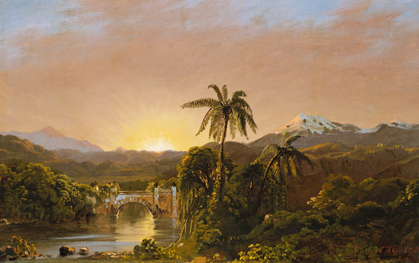 Sunset in Equador de Frederic Edwin Church