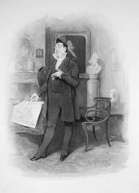 Mr Pecksniff, from 'Charles Dickens: A Gossip about his Life', by Thomas Archer de Frederick Barnard