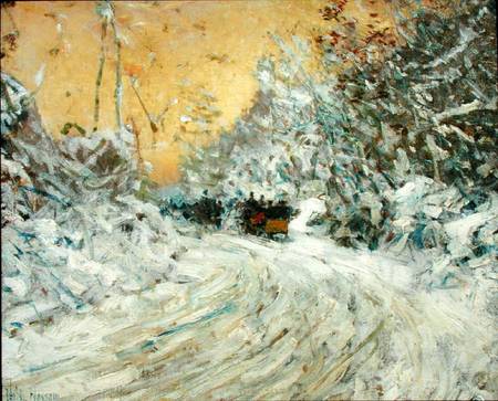 Sleigh Ride in Central Park de Frederick Childe Hassam