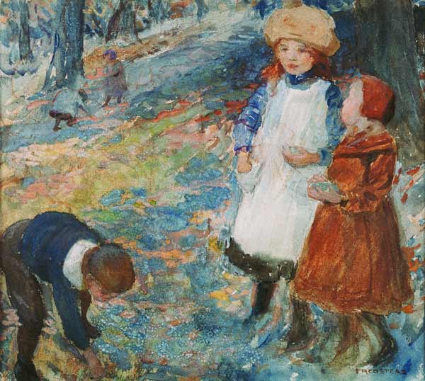 Children in the Wood (w/c on paper)  de Frederick Stead