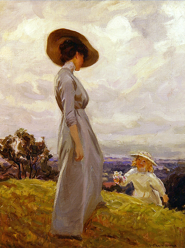 Climbing up the Hillside (oil on canvas)  de Frederick Stead