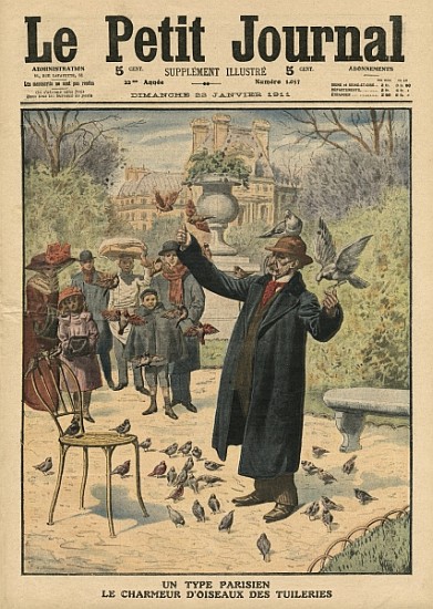 A Parisian type, the bird charmer of the Tuileries, illustration from ''Le Petit Journal'', suppleme de French School