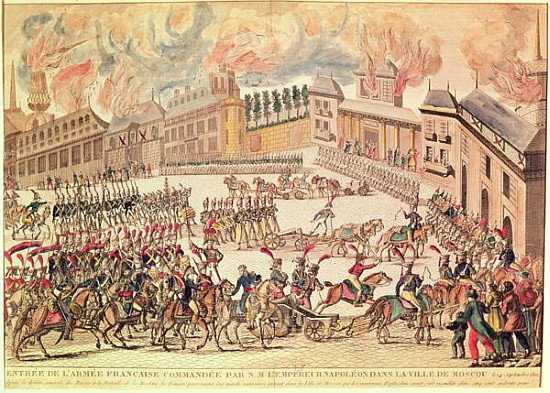 Entry of the French Army Commanded Emperor Napoleon into Moscow, 14th September 1812 de French School