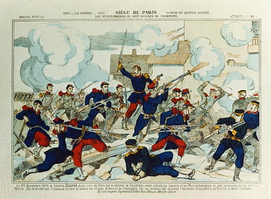 General Ducrot (1817-82) at the Battle of Champigny, 29th January de French School