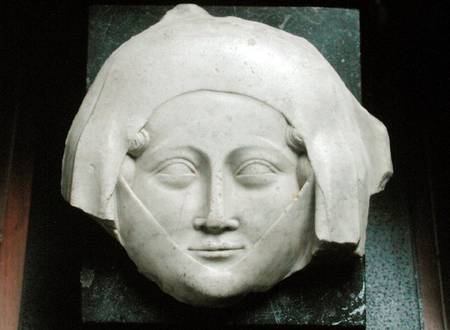 Head of an effigy of a woman de French School