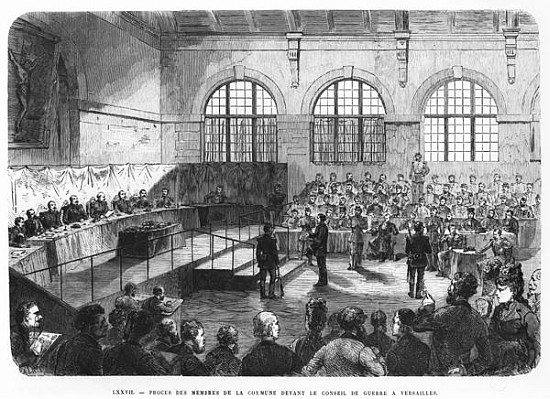 Members of the Commune being court martialled at Versailles de French School