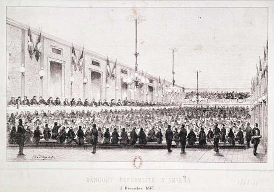 Reformist Banquet at Amiens, 5th December 1847 de French School