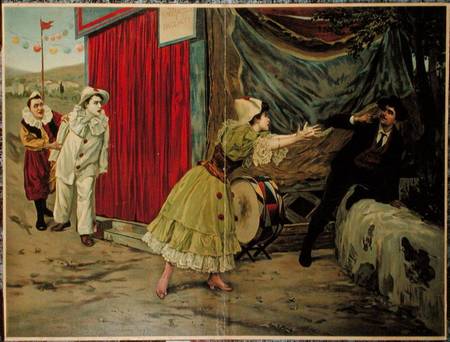 Scene from the opera 'Pagliacci' by Ruggiero Leoncavallo (1857-1919) de French School