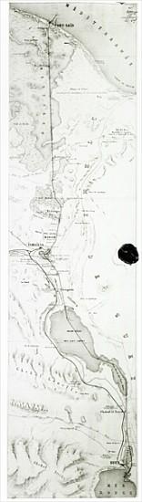 Map of the Suez Canal, c.1869