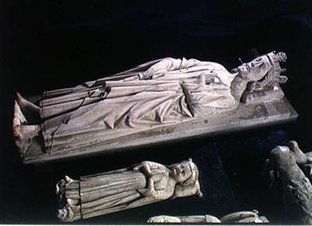 Tombs of Robert II (c.970-1031) 'the Pious' and Jean I (b & d 1316) the Posthumous de French School