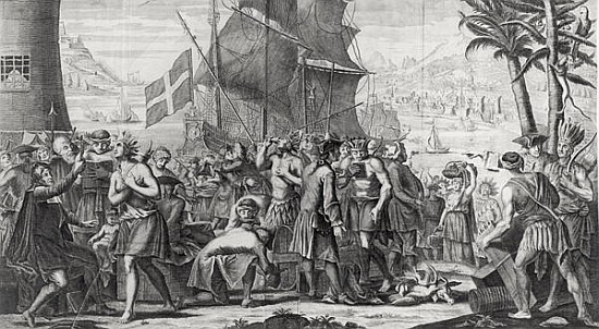 Trade between Mexican Indians and the French at the Port of Mississippi, de French School